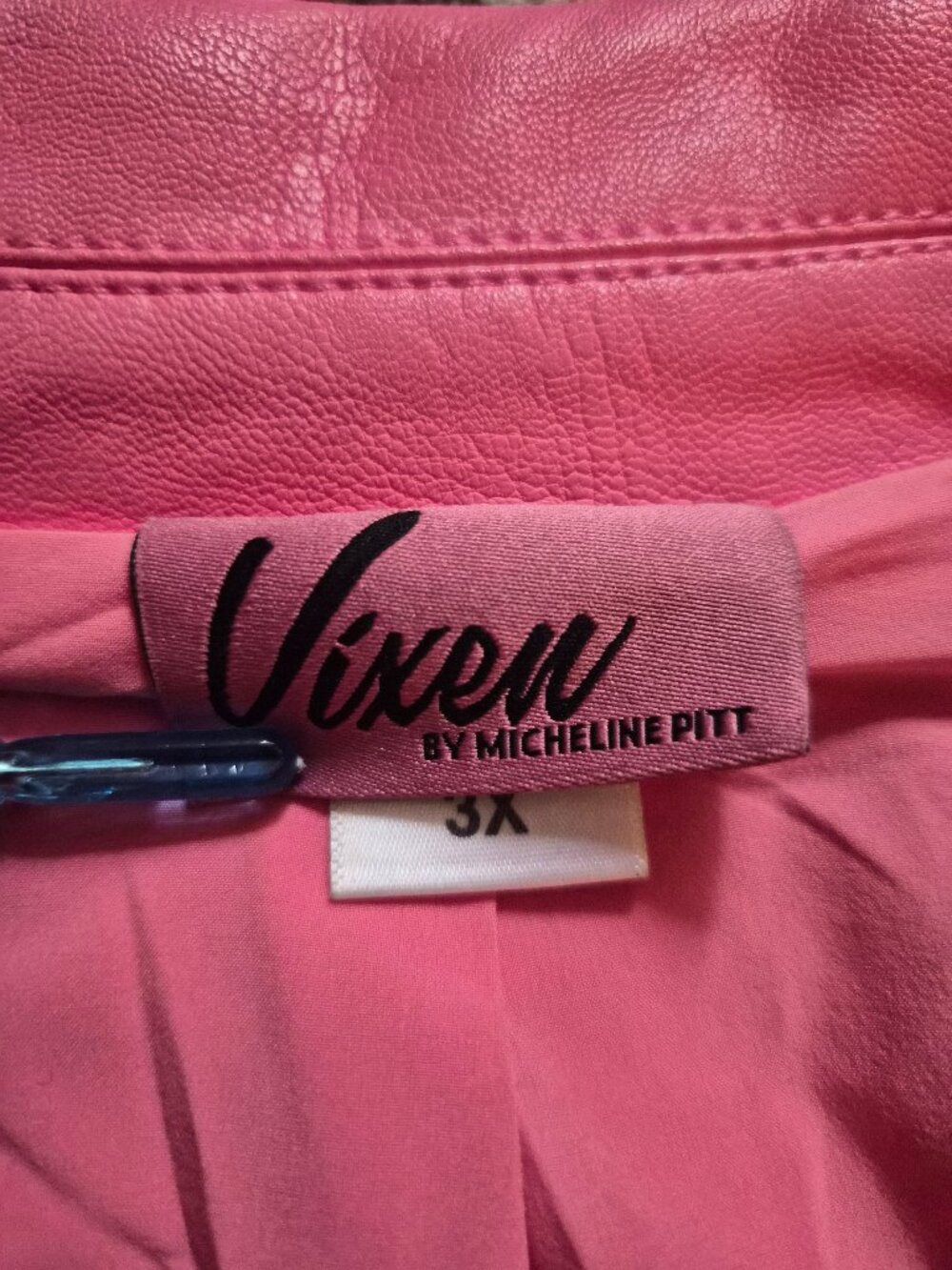 Vixen Pink Cropped Moto Jacket - Picture 2 of 5